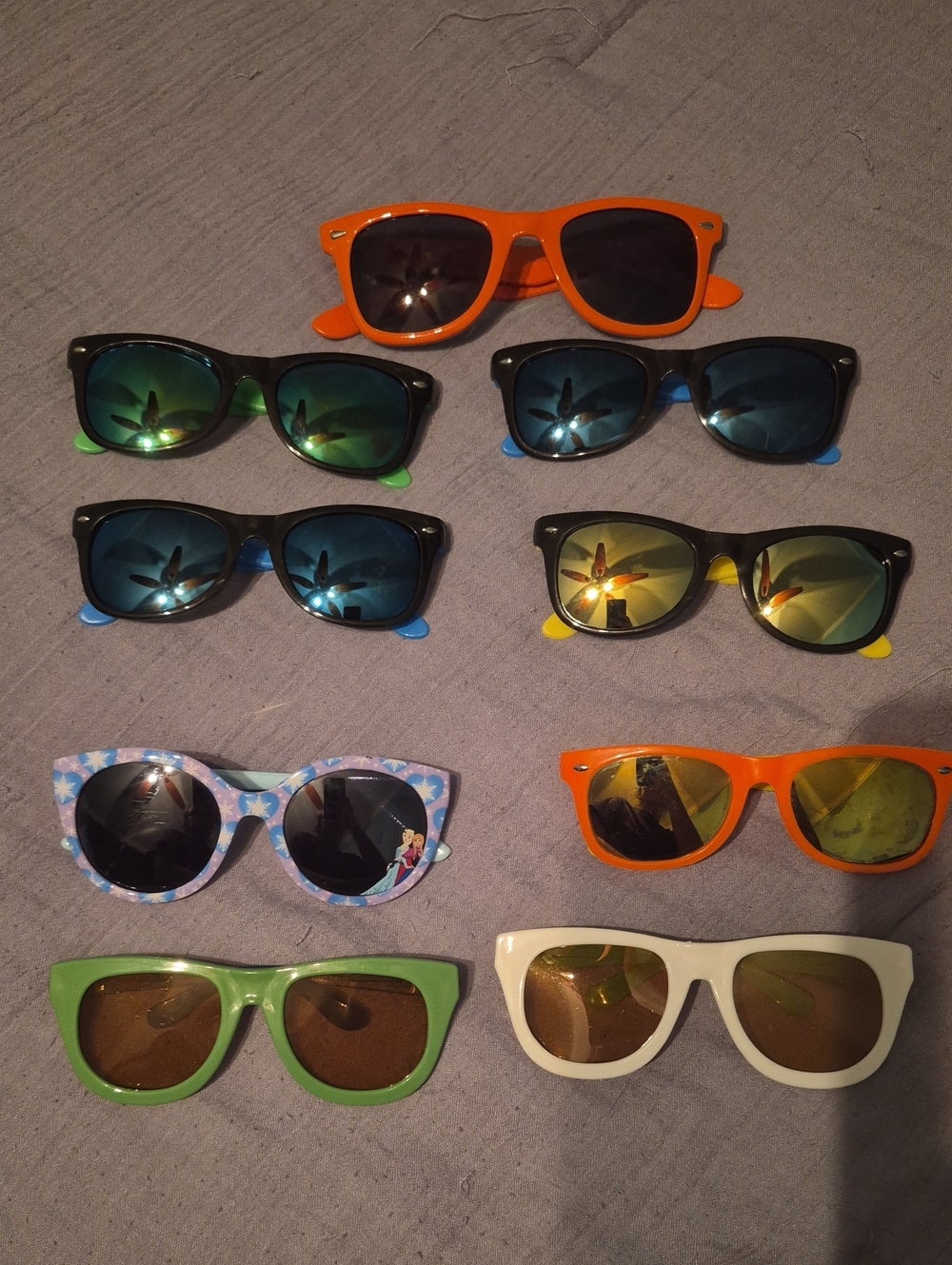 Lot of 9 Kids & Adult Sunglasses Bundle | Super Mario Disney Frozen Theme Variet